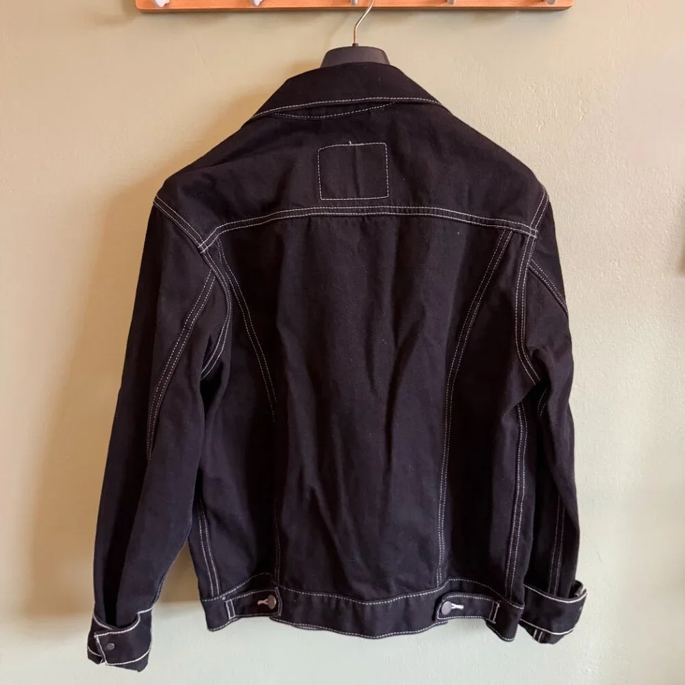 Black Levi Denim Jeans Jacket - Picture 3 of 4